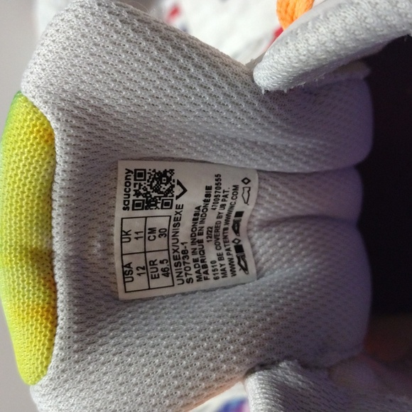 Saucony Progrid Triumph 4 Shoe White/Tie Die Rainbow Size 12 - Picture 13 of 16